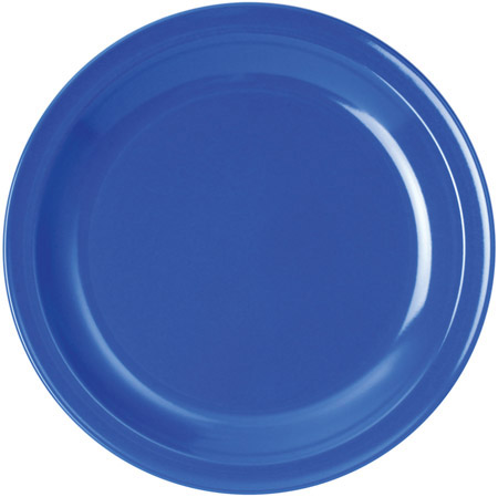 Teller flach, 23,5cm, blau, Melamin