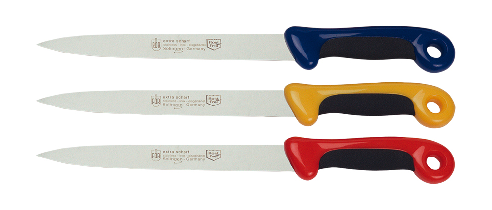 Fleisch-/Wurstmesser Bicolor, extra scharf