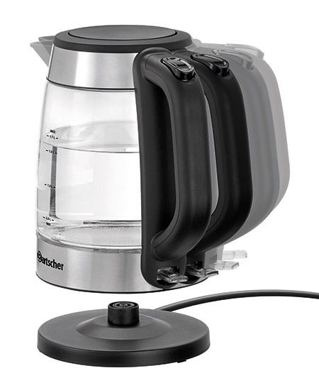 Glas-Wasserkocher 1,7L, schwarz
