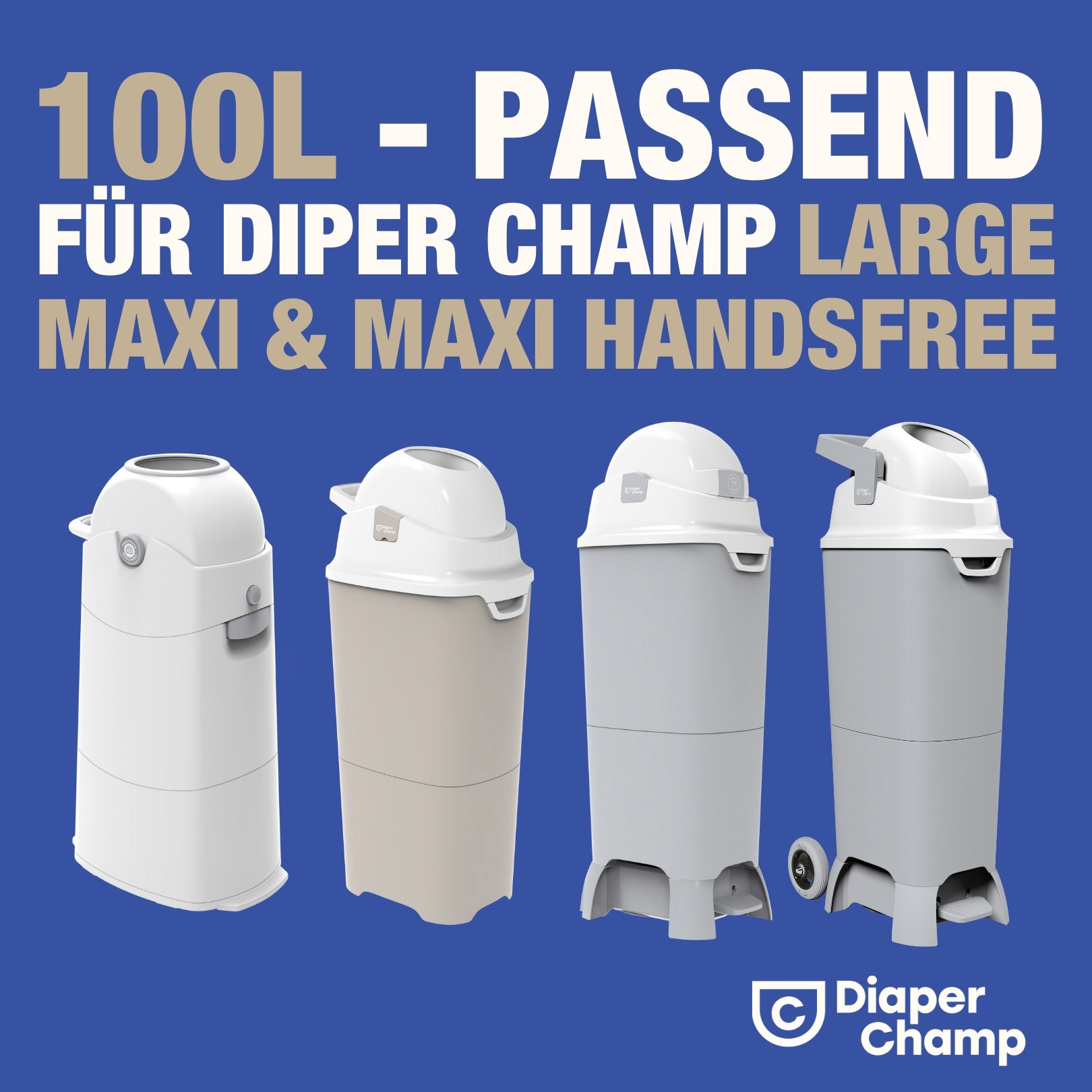 Mülltüten 100L für Diaper Ch.mittel/groß+Handsfree