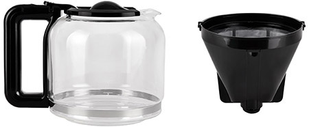 Kaffeemaschine rot/weiße Punkte, 1,5 L, 1000W