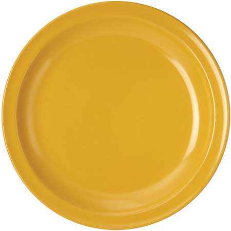 Teller flach, 23,5cm, gelb, Melamin