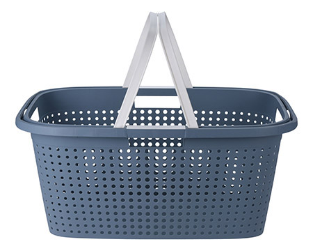 Wäschekorb blau, 45L Kunststoff PP