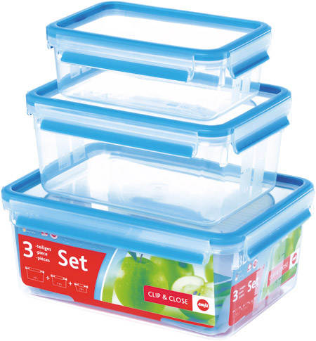 Frischhaltedosen-Set 3tlg.1 L, 2,3L, 3,7L
