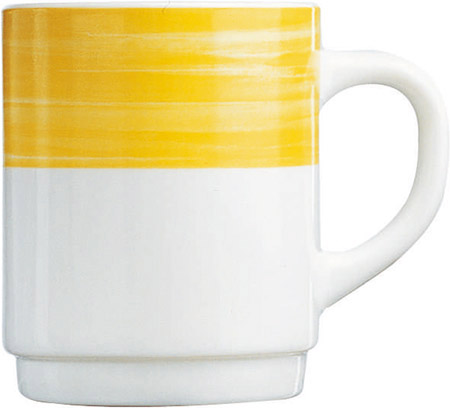 Kaffeebecher, 25cl, Brush Yellow