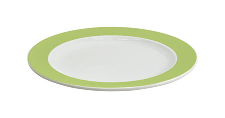 Dessertteller Ø 19cm hellgrün, mit Fahne