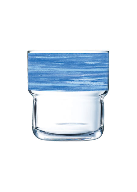 Stapelglas Brush Blue, 22cl