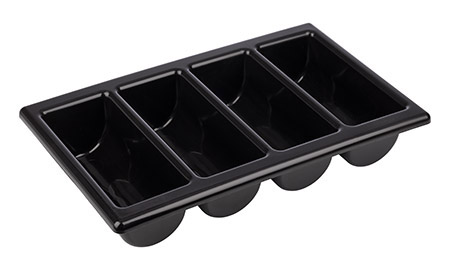 Besteckbehälter 4 Mulden, schwarz