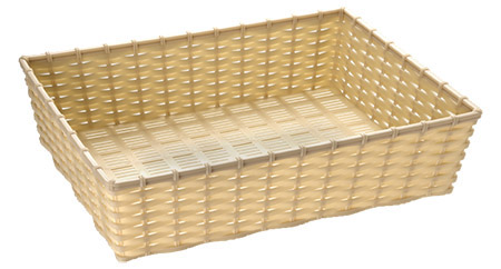 Korb beige, rechteckig, Kunststoff PP
