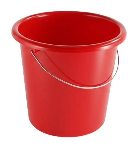 Haushaltseimer kirschrot, 5Ltr. mit Metallbügel