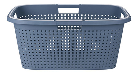 Wäschekorb blau, 45L Kunststoff PP