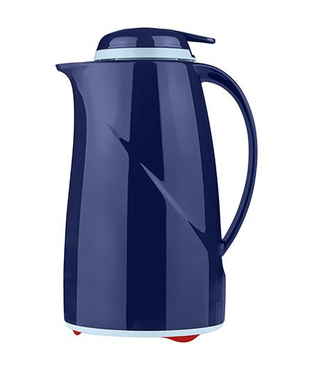 Isolierkanne 1L, Wave Push dunkelblau helios