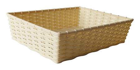 Korb beige, rechteckig, Kunststoff PP