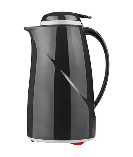 Isolierkanne 1L, Wave Push schwarz helios