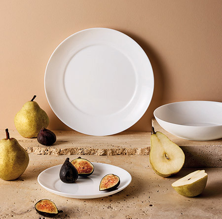 Schale Apy White 21cm, H 8,0cm, Hartglas