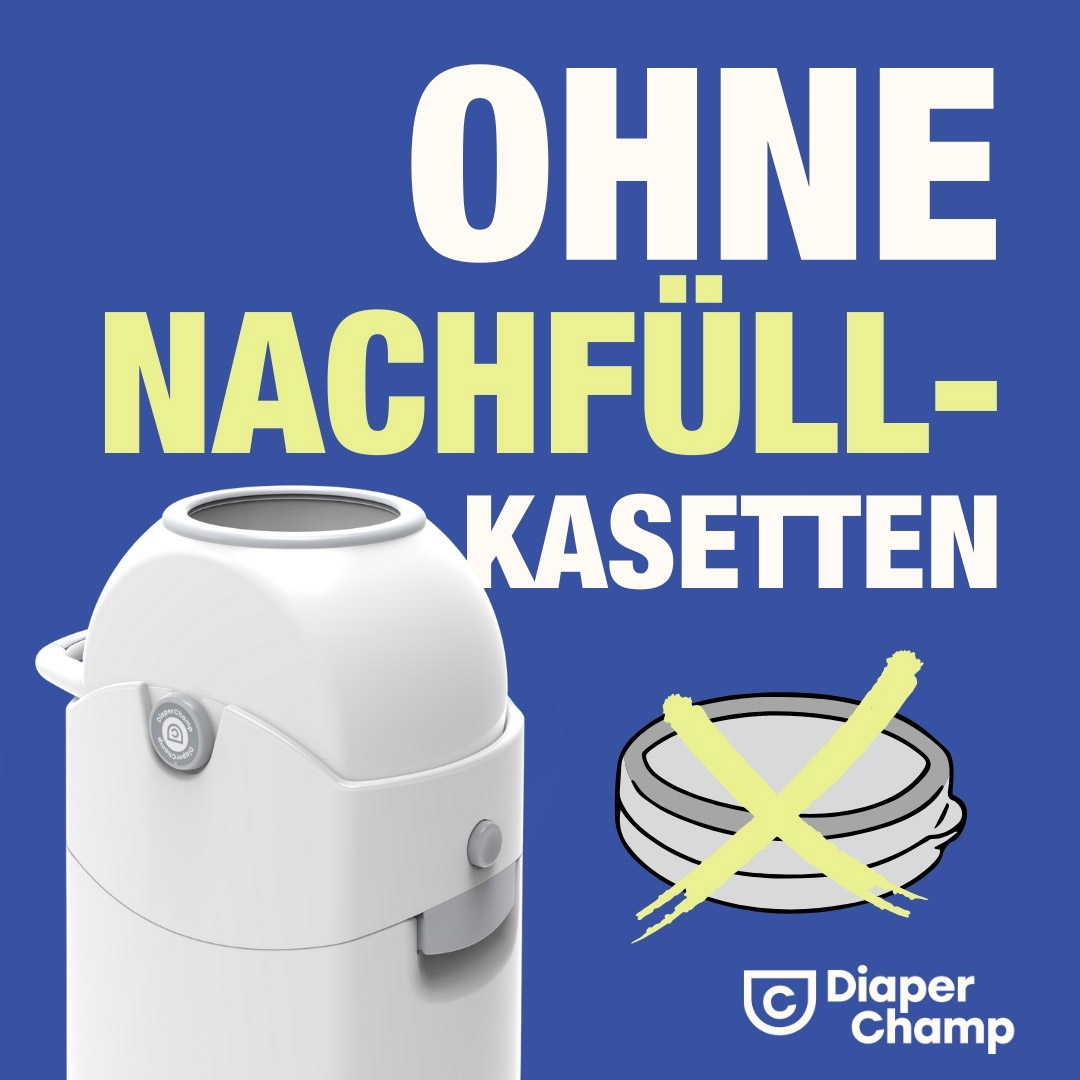 Diaper Champ -Windeleimer, klein, silber