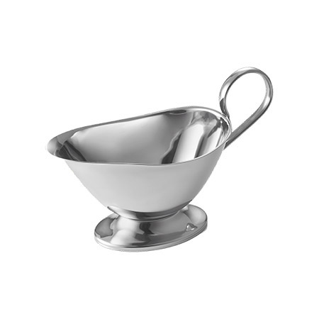Sauciere auf Fuß 400ml, Edelstahl 18/8