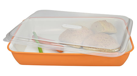 Frischhalte-/Servierbox orange 3,2L, PP, Microban