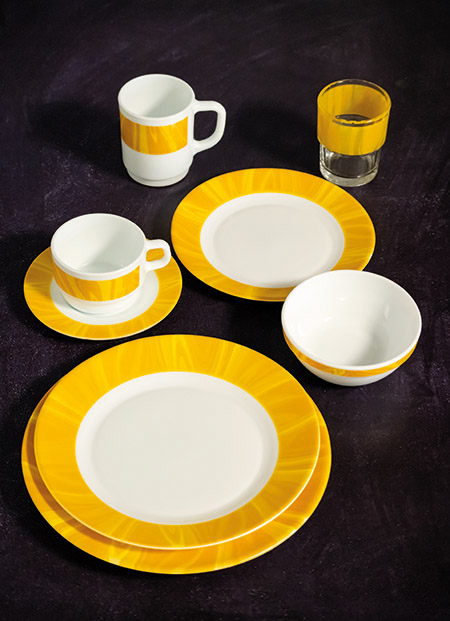 Teller tief, 23cm, Natura Yellow