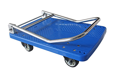 Plattformwagen, Kunststoff PP blau/ Edelstahl