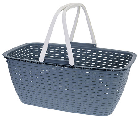 Wäschekorb blau, 45L Kunststoff PP