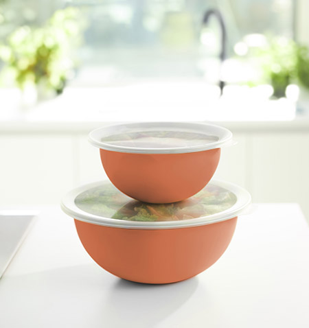 Salatschüssel mit Deckel 8L, Coral clay, Caruba
