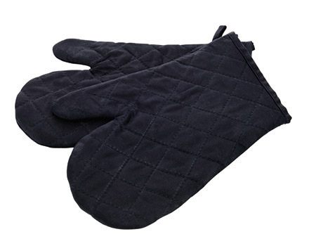 Hitzefausthandschuhe, schwarz, 44cm, Einheitsgröße