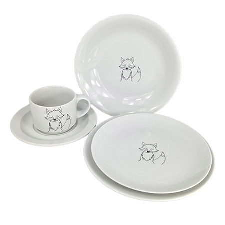 Dessertteller Ø19cm, Motiv Fuchs, Waldbande