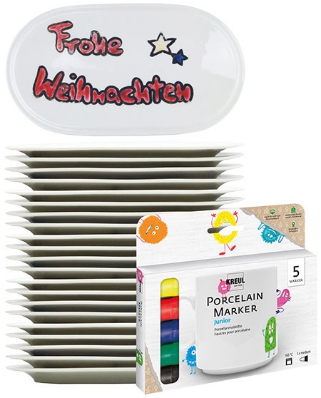 Porzellanplatten Mal-Set