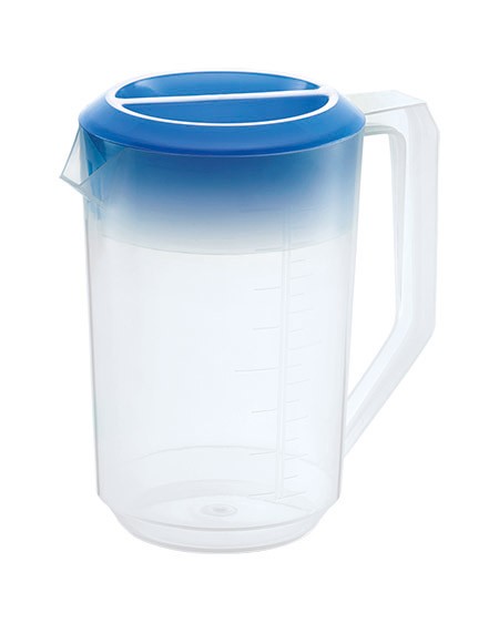 Messbecher mit blauem Deckel, 1,8Ltr.,